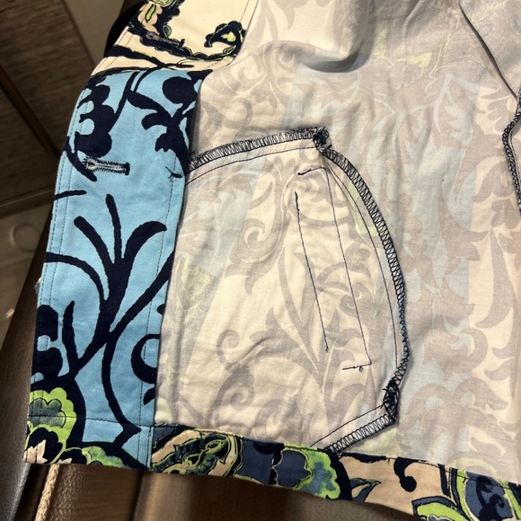 Chico's size 0 Cotton blend floral summer spring light jacket - Picture 8 of 13